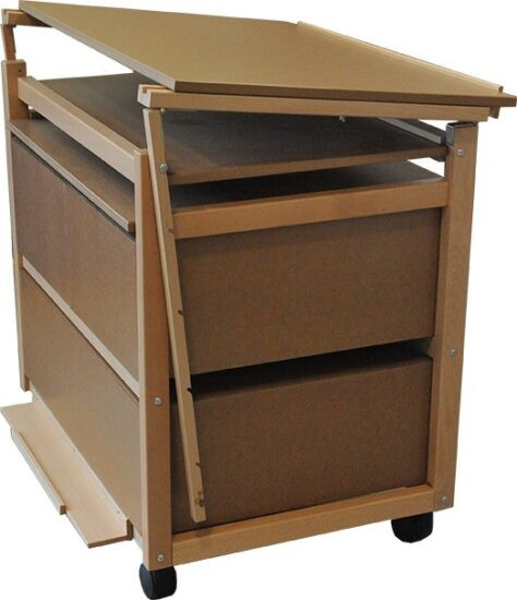 Rear support for drawing boards